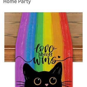 Rainbow Cat Table Runner
